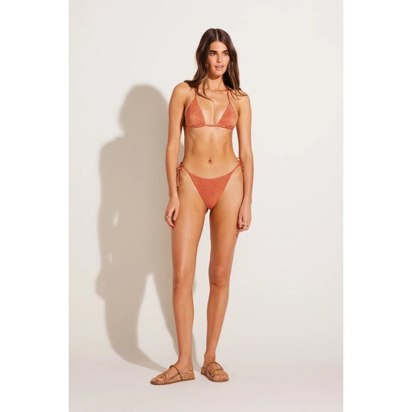 vitamin A Gia Triangle Bikini Top in Terracotta Small New Womens Swimsuit - Picture 9 of 12